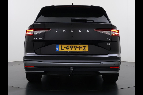 Škoda ENYAQ iV 80 SOH 91% Warmtepomp Panoramadak Trekhaak Leder+Verwarmd Stuurverwarming Assistentie-Climate 2-Comfort-Pakket Adap.Cruise 3 Zon Leder-pakket Keyless advanced Lmv Led P-Assist 1.000KG Trekgewicht 1e Eigenaar Origineel Nederlandse Auto