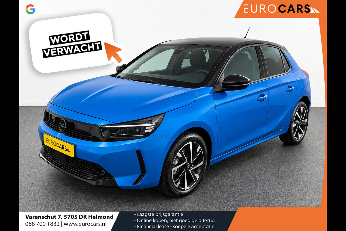 Opel Corsa 1.2 Turbo 100pk Facelift Navigatie By App Wireless Stoel en Stuurverwarming Parkeersensoren Airco Cruise Control Vertigo Black Roof  LMV Android Auto