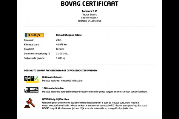 Renault Mégane Estate 1.3 TCe 140PK Automaat GT-Line Trekhaak-1700KG/Gr.-Navigatie/Parkeerhulp