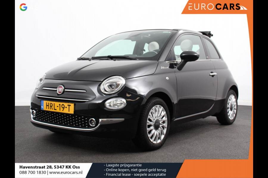 Fiat 500C 1.0 Hybrid Dolcevita Leder Navigatie Apple Carplay/Android Auto Parkeersensoren achter Cruise Control Climate Control