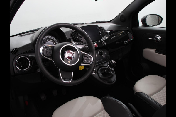 Fiat 500C 1.0 Hybrid Dolcevita Leder Navigatie Apple Carplay/Android Auto Parkeersensoren achter Cruise Control Climate Control