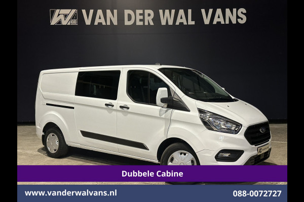 Ford Transit Custom 2.0 TDCI 131pk Automaat L2H1 Dubbele Cabine Euro6 Airco | 6-Zits | Camera | Navigatie | LED | Apple Carplay Adaptieve Cruisecontrol, Android Auto, Trekhaak, Verwarmde Voorruit, Parkeersensoren, Bijrijdersbank, Achterklep