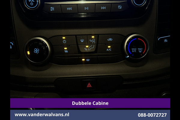 Ford Transit Custom 2.0 TDCI 131pk Automaat L2H1 Dubbele Cabine Euro6 Airco | 6-Zits | Camera | Navigatie | LED | Apple Carplay Adaptieve Cruisecontrol, Android Auto, Trekhaak, Verwarmde Voorruit, Parkeersensoren, Bijrijdersbank, Achterklep
