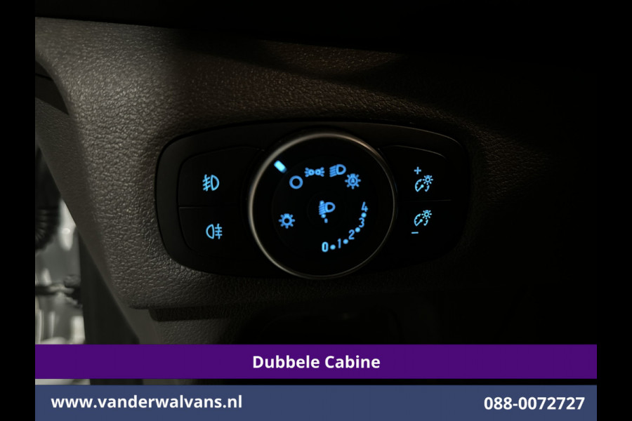 Ford Transit Custom 2.0 TDCI 131pk Automaat L2H1 Dubbele Cabine Euro6 Airco | 6-Zits | Camera | Navigatie | LED | Apple Carplay Adaptieve Cruisecontrol, Android Auto, Trekhaak, Verwarmde Voorruit, Parkeersensoren, Bijrijdersbank, Achterklep