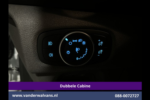 Ford Transit Custom 2.0 TDCI 131pk Automaat L2H1 Dubbele Cabine Euro6 Airco | 6-Zits | Camera | Navigatie | LED | Apple Carplay Adaptieve Cruisecontrol, Android Auto, Trekhaak, Verwarmde Voorruit, Parkeersensoren, Bijrijdersbank, Achterklep