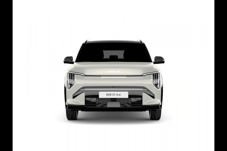Kia EV3 GT-PlusLine 81.4 kWh | Actieprijs* | Navi. | Clima. | Adapt. Cruise. | Dodehoekassistentie | Stoel&Stuur Verwarming | Glazen Schuif-/Kanteldak | Harman Kardon | GT-Line Vegan Lederen Stoelbekleding | Dodehoekcamera | Slimme Parkeerassistentie
