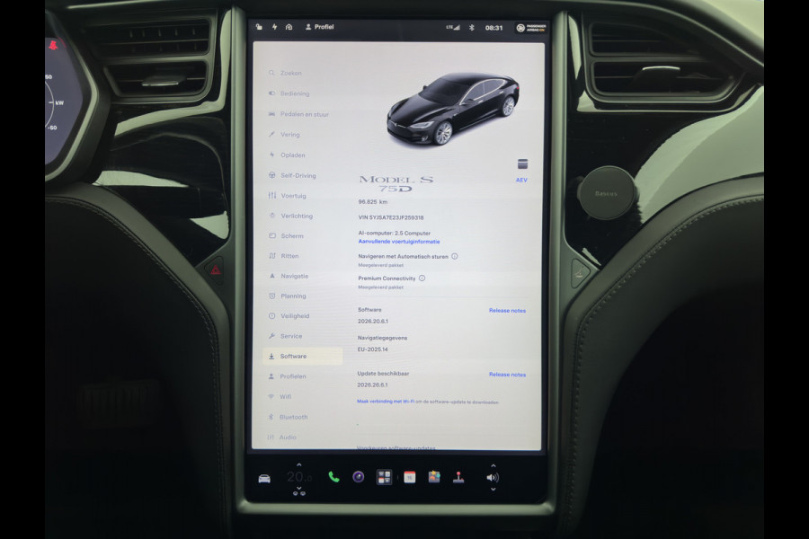 Tesla Model S 75D Base Aut. * PANO-WINDOW | LEATHER | AIR-SUSPENION | FULL-LED | NAVI-FULLMAP | KEYLESS | COMFORTSEATS | DIGI-COCKPIT |AUTO-PILOT | 19"ALU*