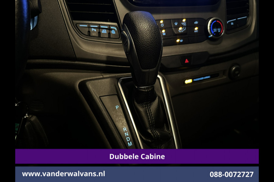 Ford Transit Custom 2.0 TDCI 131pk Automaat L2H1 Dubbele Cabine Euro6 Airco | 6-Zits | Camera | Navigatie | LED | Apple Carplay Adaptieve Cruisecontrol, Android Auto, Trekhaak, Verwarmde Voorruit, Parkeersensoren, Bijrijdersbank, Achterklep