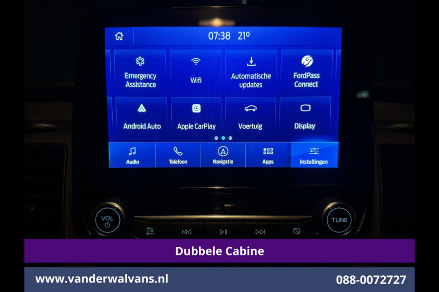 Ford Transit Custom 2.0 TDCI 131pk Automaat L2H1 Dubbele Cabine Euro6 Airco | 6-Zits | Camera | Navigatie | LED | Apple Carplay Adaptieve Cruisecontrol, Android Auto, Trekhaak, Verwarmde Voorruit, Parkeersensoren, Bijrijdersbank, Achterklep