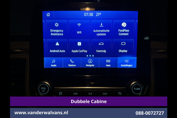 Ford Transit Custom 2.0 TDCI 131pk Automaat L2H1 Dubbele Cabine Euro6 Airco | 6-Zits | Camera | Navigatie | LED | Apple Carplay Adaptieve Cruisecontrol, Android Auto, Trekhaak, Verwarmde Voorruit, Parkeersensoren, Bijrijdersbank, Achterklep