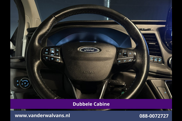 Ford Transit Custom 2.0 TDCI 131pk Automaat L2H1 Dubbele Cabine Euro6 Airco | 6-Zits | Camera | Navigatie | LED | Apple Carplay Adaptieve Cruisecontrol, Android Auto, Trekhaak, Verwarmde Voorruit, Parkeersensoren, Bijrijdersbank, Achterklep