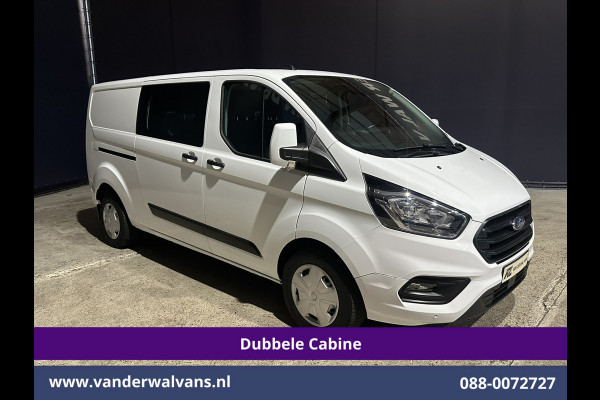 Ford Transit Custom 2.0 TDCI 131pk Automaat L2H1 Dubbele Cabine Euro6 Airco | 6-Zits | Camera | Navigatie | LED | Apple Carplay Adaptieve Cruisecontrol, Android Auto, Trekhaak, Verwarmde Voorruit, Parkeersensoren, Bijrijdersbank, Achterklep