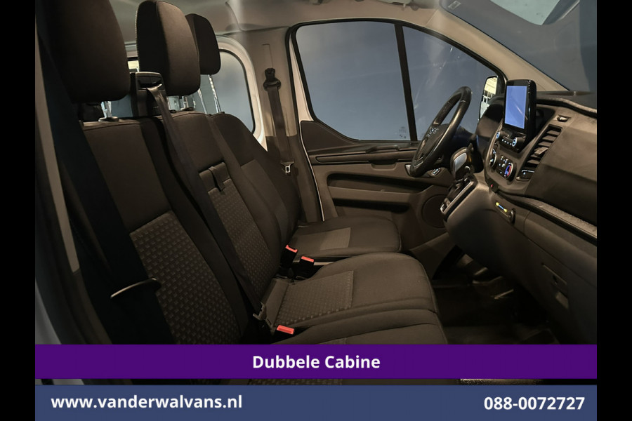Ford Transit Custom 2.0 TDCI 131pk Automaat L2H1 Dubbele Cabine Euro6 Airco | 6-Zits | Camera | Navigatie | LED | Apple Carplay Adaptieve Cruisecontrol, Android Auto, Trekhaak, Verwarmde Voorruit, Parkeersensoren, Bijrijdersbank, Achterklep