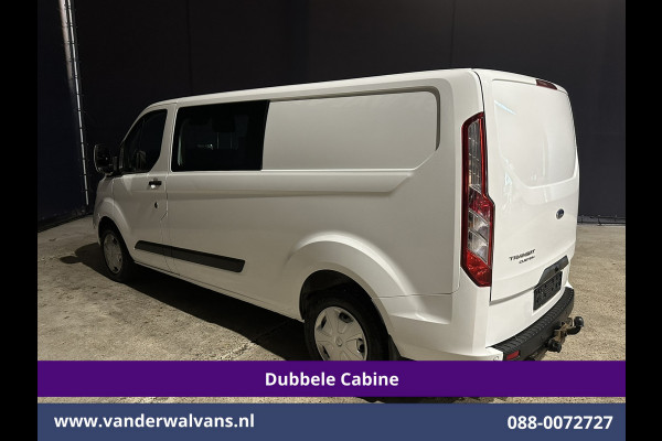 Ford Transit Custom 2.0 TDCI 131pk Automaat L2H1 Dubbele Cabine Euro6 Airco | 6-Zits | Camera | Navigatie | LED | Apple Carplay Adaptieve Cruisecontrol, Android Auto, Trekhaak, Verwarmde Voorruit, Parkeersensoren, Bijrijdersbank, Achterklep