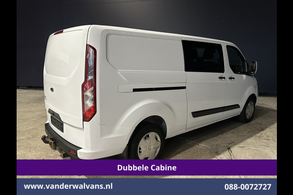 Ford Transit Custom 2.0 TDCI 131pk Automaat L2H1 Dubbele Cabine Euro6 Airco | 6-Zits | Camera | Navigatie | LED | Apple Carplay Adaptieve Cruisecontrol, Android Auto, Trekhaak, Verwarmde Voorruit, Parkeersensoren, Bijrijdersbank, Achterklep