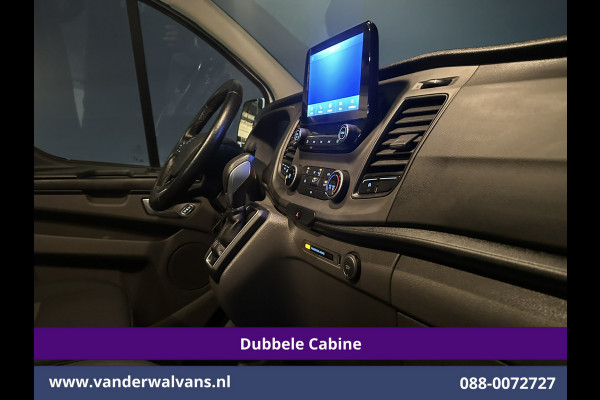 Ford Transit Custom 2.0 TDCI 131pk Automaat L2H1 Dubbele Cabine Euro6 Airco | 6-Zits | Camera | Navigatie | LED | Apple Carplay Adaptieve Cruisecontrol, Android Auto, Trekhaak, Verwarmde Voorruit, Parkeersensoren, Bijrijdersbank, Achterklep