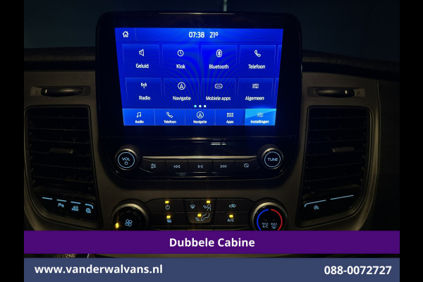 Ford Transit Custom 2.0 TDCI 131pk Automaat L2H1 Dubbele Cabine Euro6 Airco | 6-Zits | Camera | Navigatie | LED | Apple Carplay Adaptieve Cruisecontrol, Android Auto, Trekhaak, Verwarmde Voorruit, Parkeersensoren, Bijrijdersbank, Achterklep