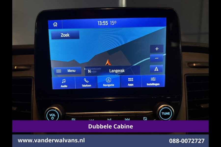 Ford Transit 2.0 TDCI 131pk L3H2 Dubbele Cabine Euro6 Airco | 7-Zits | Camera | Navigatie | 2500kg Trekhaak | Apple Carplay Cruisecontrol, Android Auto, Verwarmde Voorruit, Parkeersensoren, Bijrijdersbank, Leder