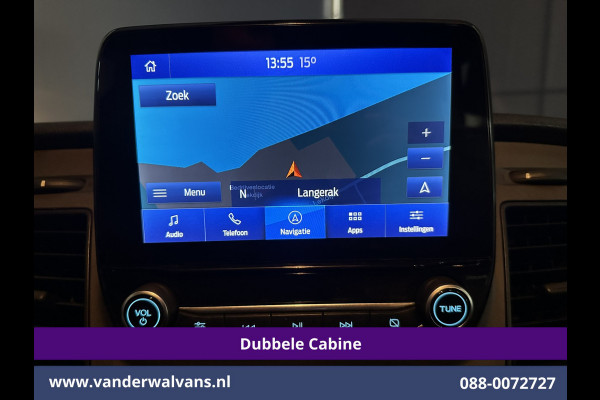 Ford Transit 2.0 TDCI 131pk L3H2 Dubbele Cabine Euro6 Airco | 7-Zits | Camera | Navigatie | 2500kg Trekhaak | Apple Carplay Cruisecontrol, Android Auto, Verwarmde Voorruit, Parkeersensoren, Bijrijdersbank, Leder