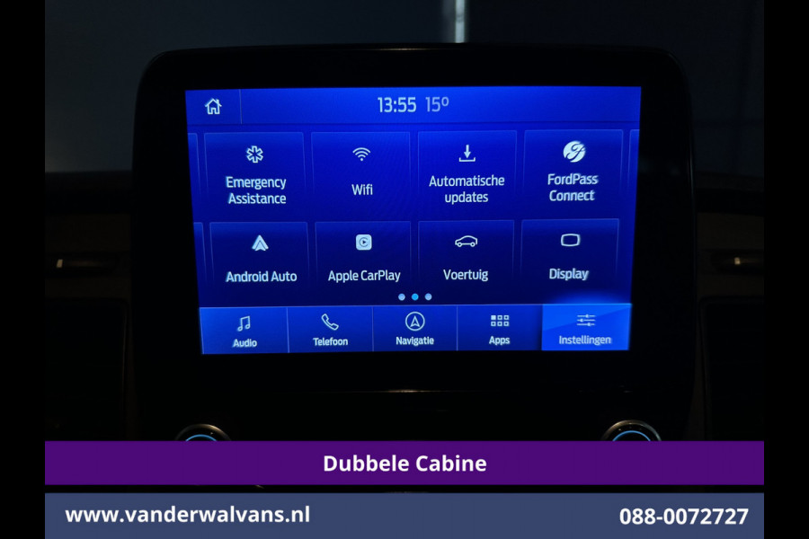 Ford Transit 2.0 TDCI 131pk L3H2 Dubbele Cabine Euro6 Airco | 7-Zits | Camera | Navigatie | 2500kg Trekhaak | Apple Carplay Cruisecontrol, Android Auto, Verwarmde Voorruit, Parkeersensoren, Bijrijdersbank, Leder