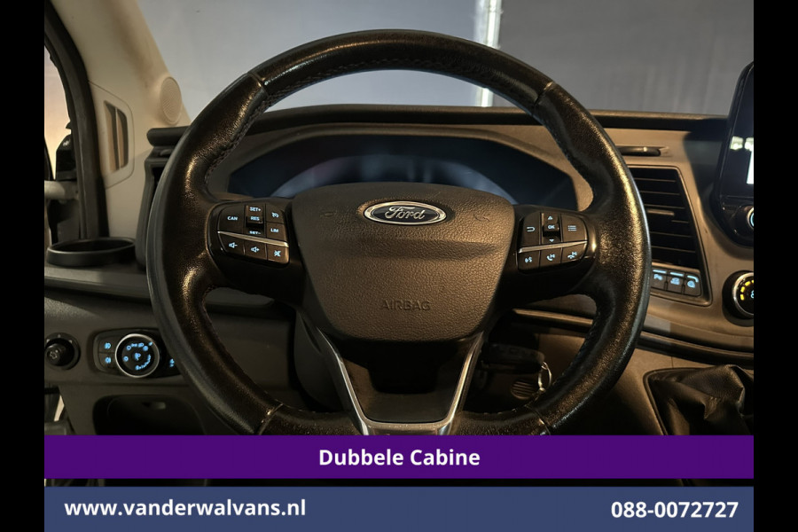 Ford Transit 2.0 TDCI 131pk L3H2 Dubbele Cabine Euro6 Airco | 7-Zits | Camera | Navigatie | 2500kg Trekhaak | Apple Carplay Cruisecontrol, Android Auto, Verwarmde Voorruit, Parkeersensoren, Bijrijdersbank, Leder