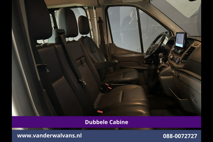 Ford Transit 2.0 TDCI 131pk L3H2 Dubbele Cabine Euro6 Airco | 7-Zits | Camera | Navigatie | 2500kg Trekhaak | Apple Carplay Cruisecontrol, Android Auto, Verwarmde Voorruit, Parkeersensoren, Bijrijdersbank, Leder