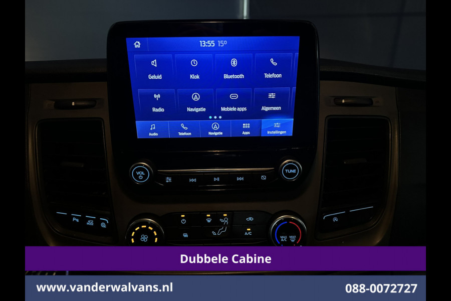 Ford Transit 2.0 TDCI 131pk L3H2 Dubbele Cabine Euro6 Airco | 7-Zits | Camera | Navigatie | 2500kg Trekhaak | Apple Carplay Cruisecontrol, Android Auto, Verwarmde Voorruit, Parkeersensoren, Bijrijdersbank, Leder