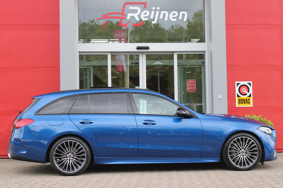 Mercedes-Benz C-Klasse Estate 200 218PK Launch Edition AMG Line | FULL LEDEREN BEKLEDING | PANORAMISCH SCHUIF/KANTELDAK | DIGITAL LIGHT (MATRIX LED) | SFEERVERLICHTING | ELEKTRISCH VERSTELBARE VOORSTOELEN MET GEHEUGEN OP BEIDE STOELEN | STOELVERWARMING | ELEKTRISCHE STUURVERSTELLING MET GEHEUGEN | 19'' MULTISPAAKS LICHTMETALEN VELGEN | VERKEERSLICHTEN WEERGAVE | 360° CAMERA | DRAADLOOS APPLECARPLAY/ANDROID AUTO | DRAADLOZE TELEFOONLADER | WIDE SCREEN SCHERM | NIGHT PAKKET | DODEHOEK DETECTIE | EXTRA GETINTE ACHTERSTE RUITEN | PREMIUM AUDIO | ELEKTRISCH BEDIENBARE ACHTERKLEP | KEYLESS ENTRY |