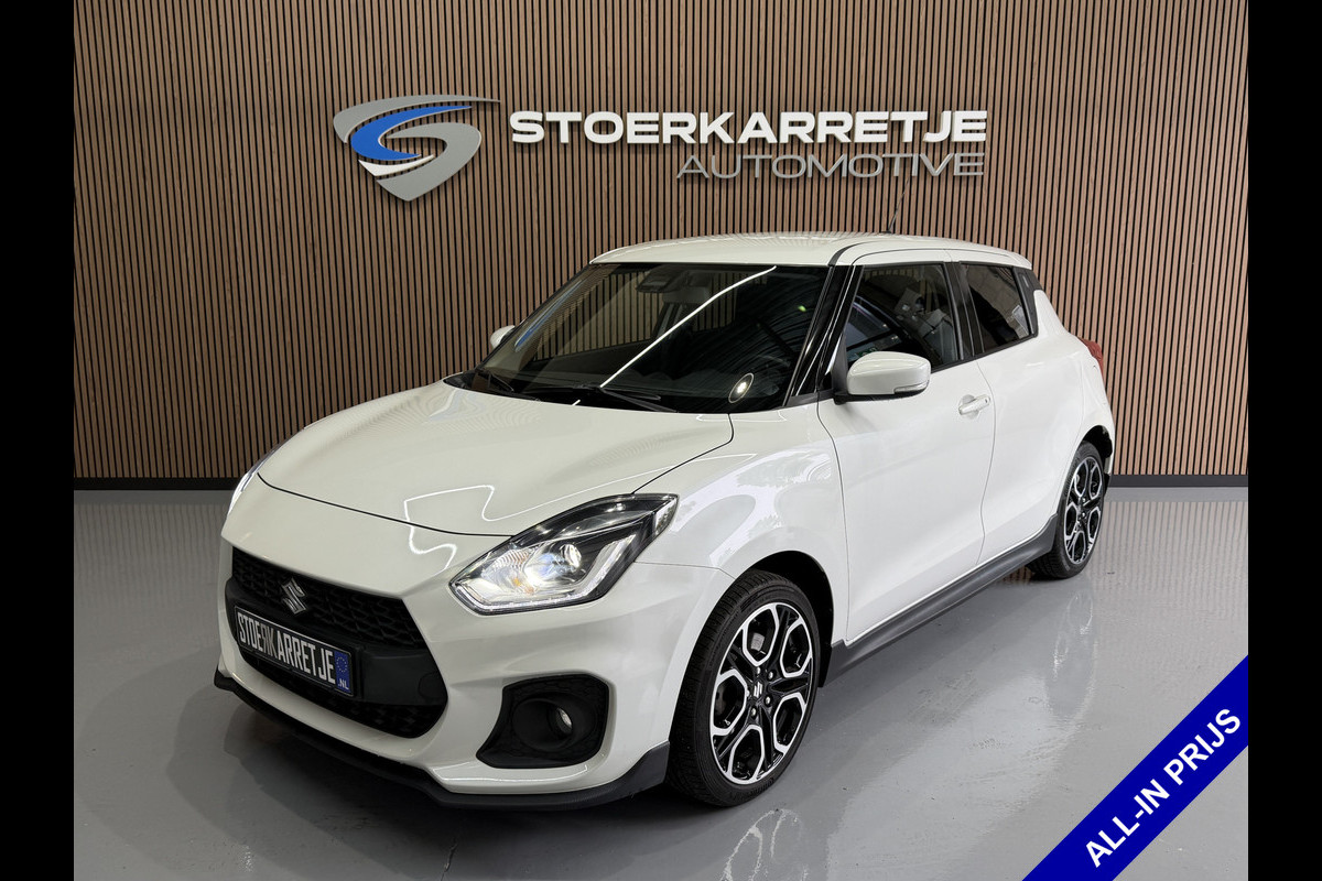 Suzuki Swift 1.4 Sport Smart Hybrid Navi | 17" | Carplay | Camera | Stoelverwarming | ACC | Dodehoek | 100% Elk jaar Suzuki Dealer onderhouden!