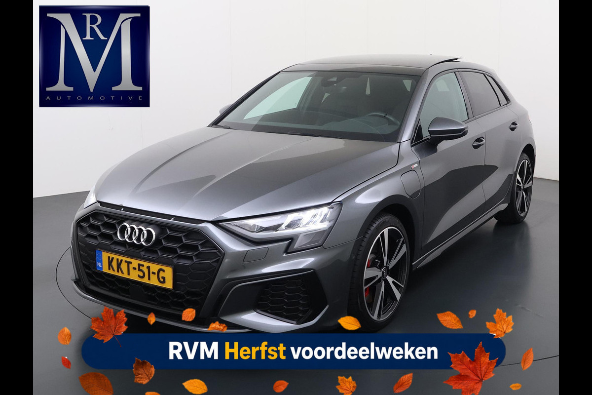 Audi A3 Sportback 45 TFSI e S edition Competition 245pk VAN: 34.900,- VOOR: 30.877,- UW HERFSTVOORDEEL: 4.023,- 245 PK PHEV |  3x S LINE | PANORAMADAK | KEYLESS GO & START | BLACK OPTIC PAKKET | STOELVERWARMING | AUDI DEALER ONDERHOUDEN |