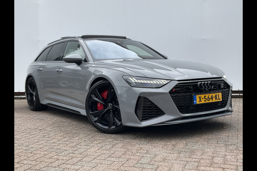 Audi RS6 4.0 TFSI 600PK Ceramic HUD Carbon Nardo 4WS Pano.dak Softclose B&O 360° Dealer-Serviced!