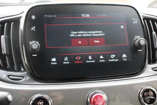 Fiat 500C 1.0 Hybrid Dolcevita Lederen Bekleding Cruise Control Climate Control Parkeersensoren Achter DAB Lichtmetalen Velgen