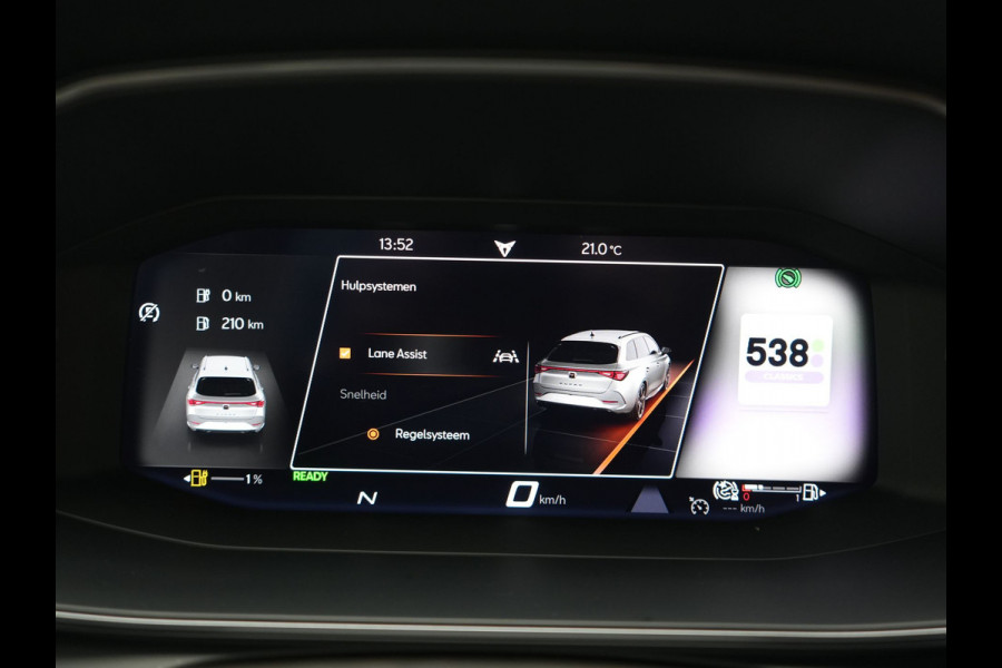 CUPRA Leon Sportstourer 1.4 e-Hybrid VZ PHEV 245pk Dealer O.H | Trekhaak Af Fabriek | Camera | Sfeerverlichting | Sportstoelen & Stuur Verwarmd | Apple Carplay | Keyless | Virtual | Navigatie | DAB | 19"L.M | Cruise Control | Plug In Hybrid |
