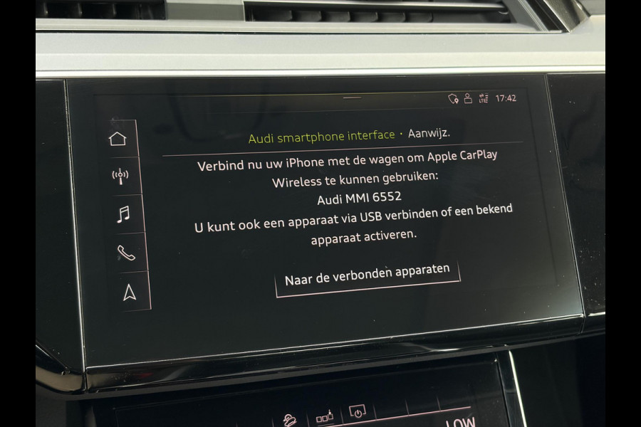 Audi e-tron e-tron 50 quattro Launch edition plus 71 kWh ✓SOH 87.83%✓Pano✓Stolverw✓Keyless✓Leder✓Virtual Cockpit✓Carplay✓Navi✓Clima✓Cruise✓Pdc V+A✓Rijstrooksensor✓19" Lm velgen✓Bj 12-2019✓N.A.P✓Apk tot 10-2027