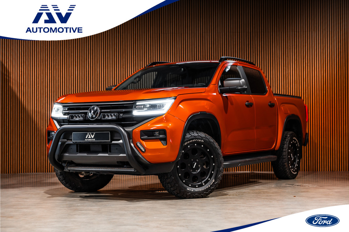 Volkswagen Amarok 3.0 TDI 4Motion PanAmericana | ACC | 360 Camera | Harman Kardon | Lederen bekleding | Blind spot | Standkachel | Navigatie | CarPlay | LED | Trekhaak | DAB | Dealer onderhouden | Grijs kenteken