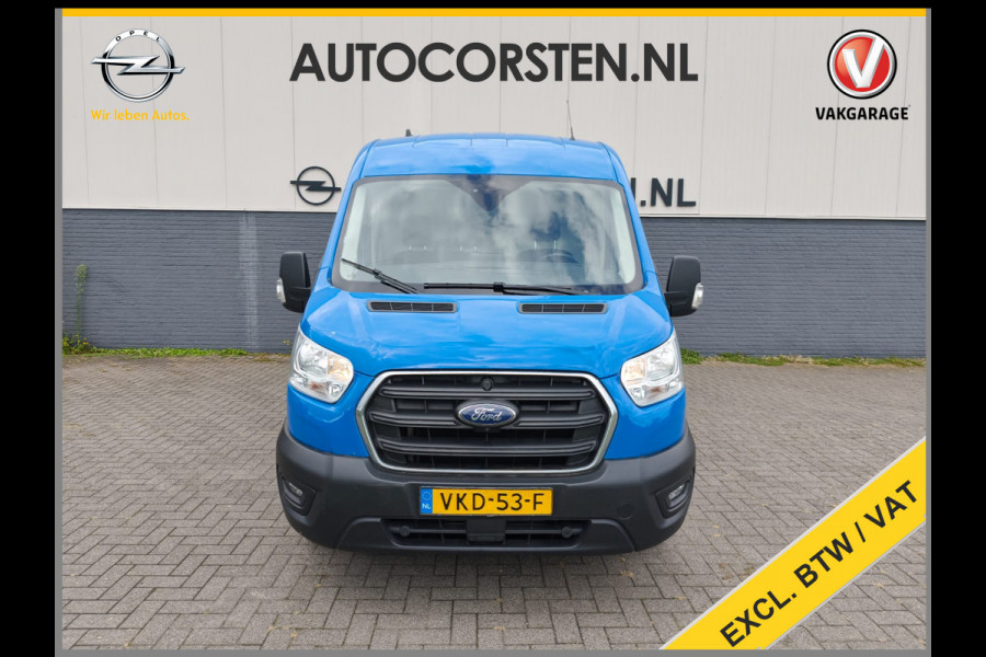 Ford Transit 350 2.0TDCI 130PK Hybride L3H2 Euro 6 3-Peroons Trekhaak Stoelverwarming Camera Navi Voorruitverwarming Pdc MHEV RWD Cruise Control 2.750KG Trekgewicht 2.750KG Trekgewicht 1e Eigenaar
