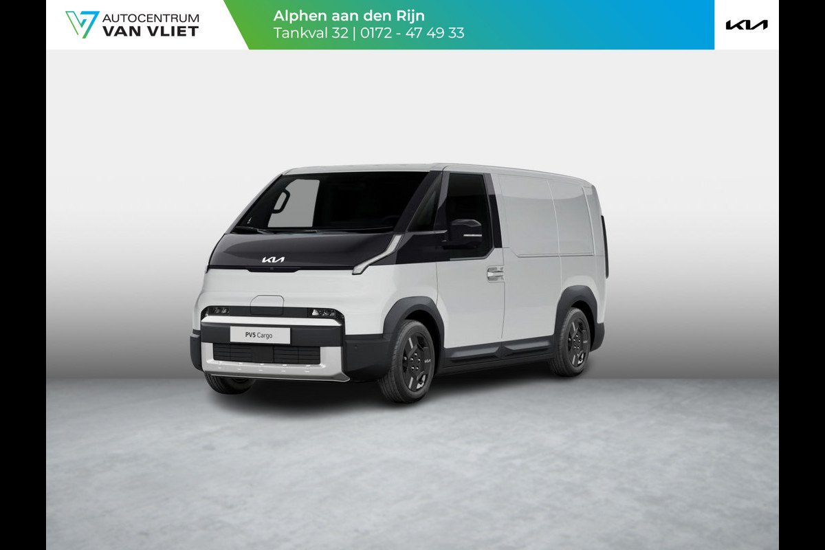 Kia PV5 L2H1 Elite Executive 71.2 kWh | Actieprijs* | OP VOORRAAD | Stoel ventilatie | All season banden | Navi. | Clima. | Achteruitrijcamera | Adapt. Cruise. | Stoel&Stuur Verwarming | Dodehoekcamera | Parkeersensoren | Bekleding In Stof/Lederlook Combinatie