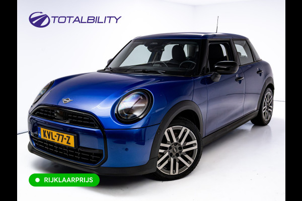 MINI 5-deurs 1.5 Cooper C Black 5 drs. | Stoel- & Stuurverw. | Leer | Cruise | Camera | Navigatie | App. connect | 17"LMV | All season banden, Draadloze tel. lader, Led, DAB