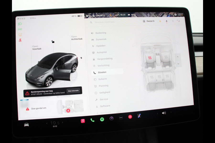 Tesla Model Y Long Range AWD 75 kWh Climate control Adaptieve cruise control Achteruitrijcamera Panoramadak Keyless Stuurverwarming Stoelverwarming LED Navigatie Parkeersensoren