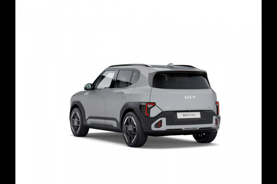 Kia EV2 GT-Line 61 kWh | Actieprijs* | Navi. | Clima. | Adapt. Cruise. | Parkeersensoren | Stoel&Stuur Verwarming | 15L Frunk | Glazen Schuif-/Kanteldak | Harman Kardon | Vegan Lederen Stoelbekleding 'GT-Line' | Dodehoekcamera | Slimme Parkeerassistentie