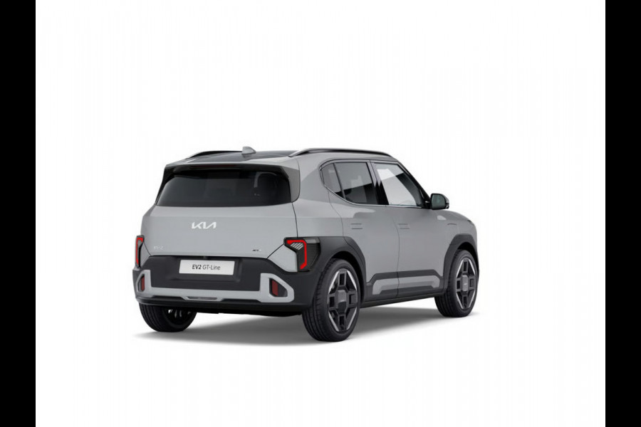 Kia EV2 GT-Line 61 kWh | Actieprijs* | Navi. | Clima. | Adapt. Cruise. | Parkeersensoren | Stoel&Stuur Verwarming | 15L Frunk | Glazen Schuif-/Kanteldak | Harman Kardon | Vegan Lederen Stoelbekleding 'GT-Line' | Dodehoekcamera | Slimme Parkeerassistentie