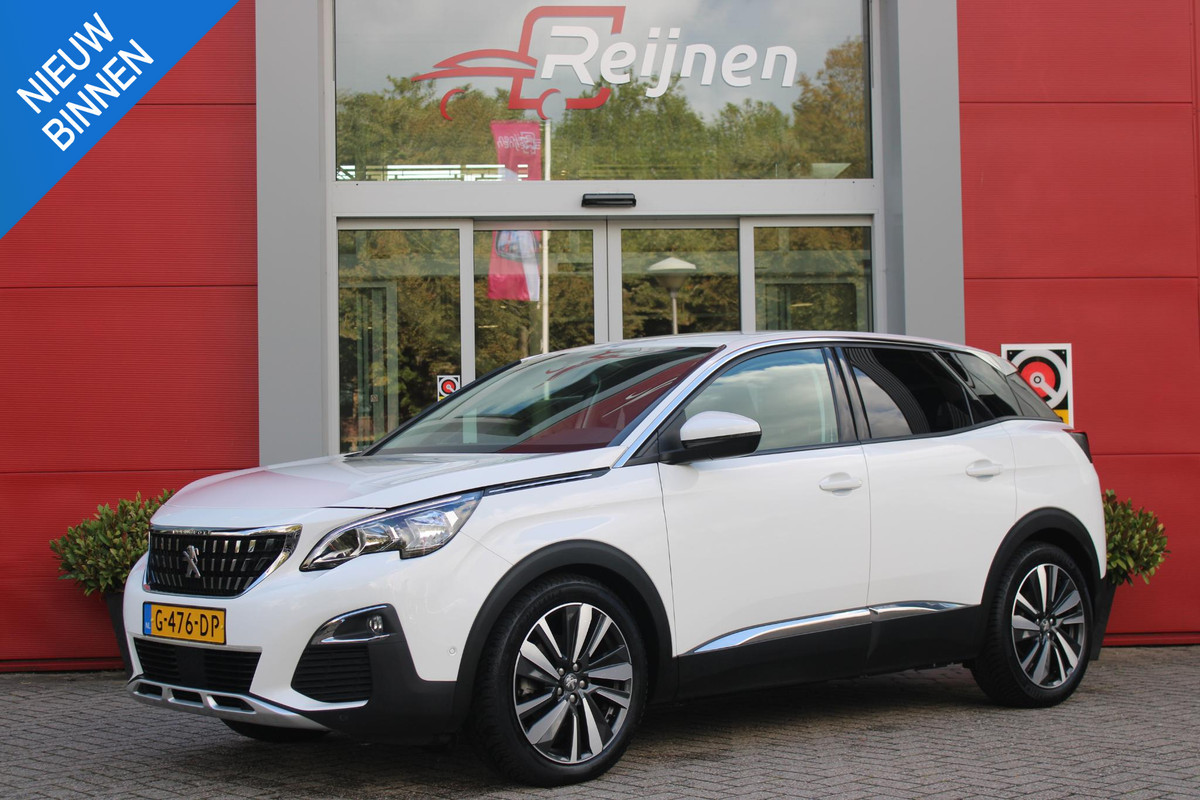Peugeot 3008 1.2 130PK AUTOMAAT ALLURE | LEDEREN BEKLEDING | TREKHAAK | ELEKTRISCH BEDIENBARE BESTUUDERSSTOEL MET GEHEUGENFUNCTIE | ADAPTIVE CRUISE CONTROL | ELEKTRISCH BEDIENBARE ACHTERKLEP | APPLE CARPLAY/ANDROID AUTO | NAVIGATIE | STOELVERWARMING | ALL SEASON BANDEN | 19" LICHTMETALEN VELGEN | KEYLESS ENTRY/START | DODEHOEK DETECTIE | DRAADLOZE TELEFOONLADER |