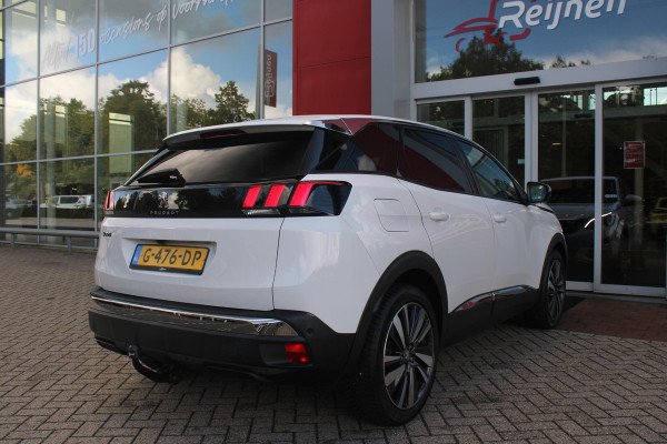 Peugeot 3008 1.2 130PK AUTOMAAT ALLURE | LEDEREN BEKLEDING | TREKHAAK | ELEKTRISCH BEDIENBARE BESTUUDERSSTOEL MET GEHEUGENFUNCTIE | ADAPTIVE CRUISE CONTROL | ELEKTRISCH BEDIENBARE ACHTERKLEP | APPLE CARPLAY/ANDROID AUTO | NAVIGATIE | STOELVERWARMING | ALL SEASON BANDEN | 19" LICHTMETALEN VELGEN | KEYLESS ENTRY/START | DODEHOEK DETECTIE | DRAADLOZE TELEFOONLADER |