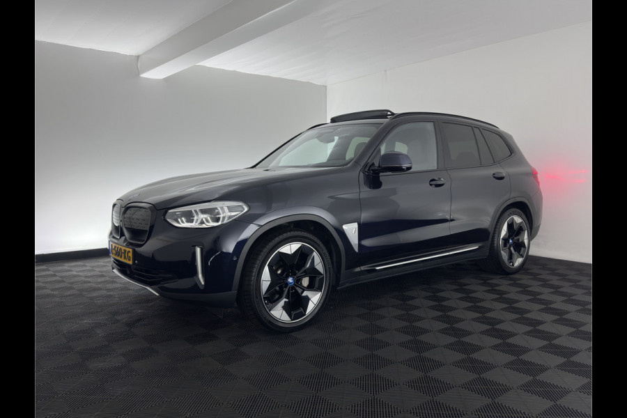 BMW iX3 High Executive 80 kWh [ 3-Fase-11kW ] {SoH-97%} (INCL-BTW) Aut. *PANO | LEATHER | HARMAN/KARDON | ADAPTIVE-CRUISE | FULL-LED | BLINDSPOT | MEMORY-PACK | DIGI-COCKPIT | HEATED-SPORTSEATS | KEYLESS | CAMERA | DAB+ | TOWBAR | HEAD-UP | 20''AL