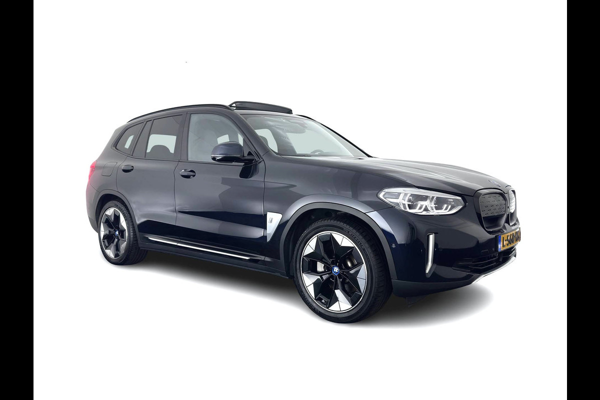 BMW iX3 High Executive 80 kWh [ 3-Fase-11kW ] {SoH-97%} (INCL-BTW) Aut. *PANO | LEATHER | HARMAN/KARDON | ADAPTIVE-CRUISE | FULL-LED | BLINDSPOT | MEMORY-PACK | DIGI-COCKPIT | HEATED-SPORTSEATS | KEYLESS | CAMERA | DAB+ | TOWBAR | HEAD-UP | 20''AL