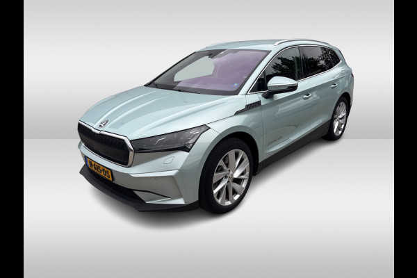 Škoda ENYAQ iV 80 / SOH 91,7% / Trekhaak / Camera / Leder / Matrix LED / 19'' / CarPlay / Stoelverwarming 4x / Dodehoek / DAB / ACC