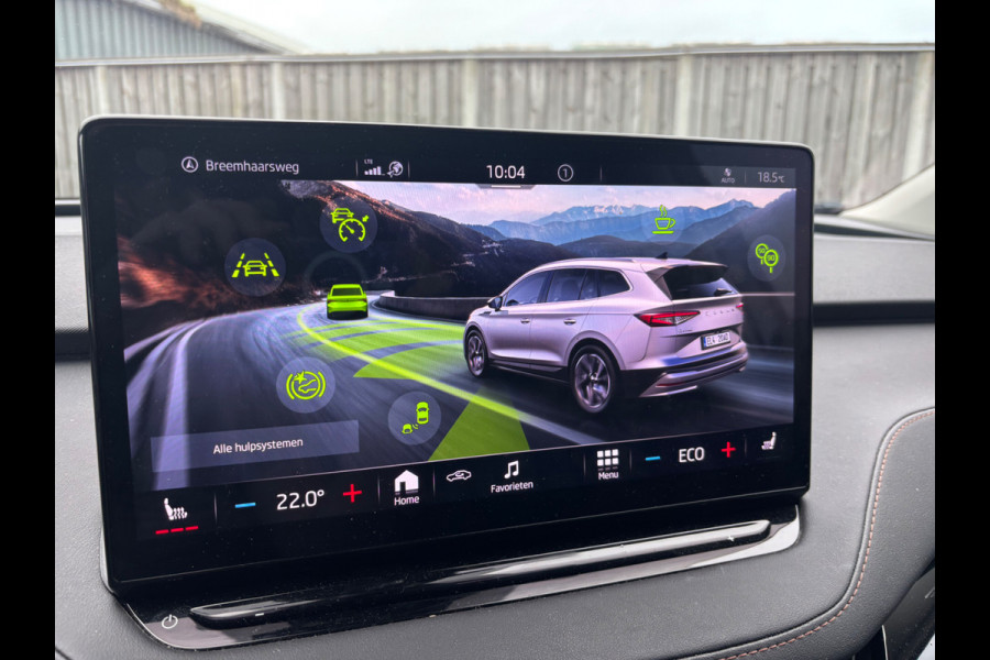 Škoda ENYAQ iV 80 / SOH 91,7% / Trekhaak / Camera / Leder / Matrix LED / 19'' / CarPlay / Stoelverwarming 4x / Dodehoek / DAB / ACC