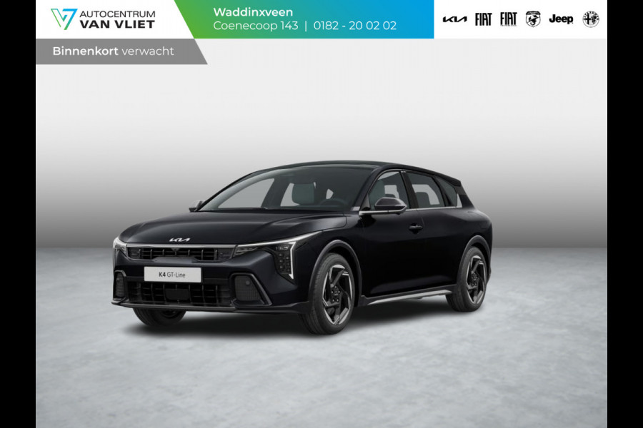 Kia K4 1.0 T-GDi MHEV GT-Line Launch Edition (pano) | Navi. | Clima. | Adapt. Cruise. | Dodehoekassistentie | Stoel&Stuur Verwarming | Panodak | GT-Line Vegan Lederen Stoelbekleding