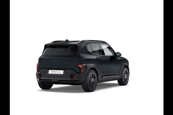 Kia EV2 Black-Line 61 kWh | Actieprijs* | 5p. | Navi. | Clima. | Adapt. Cruise. | Stoel&Stuur Verwarming | 15l Frunk | Glazen Schuif-/Kanteldak | Harman Kardon | Black-Line Vegan Lederen Stoelbekleding | Dodehoekcamera |