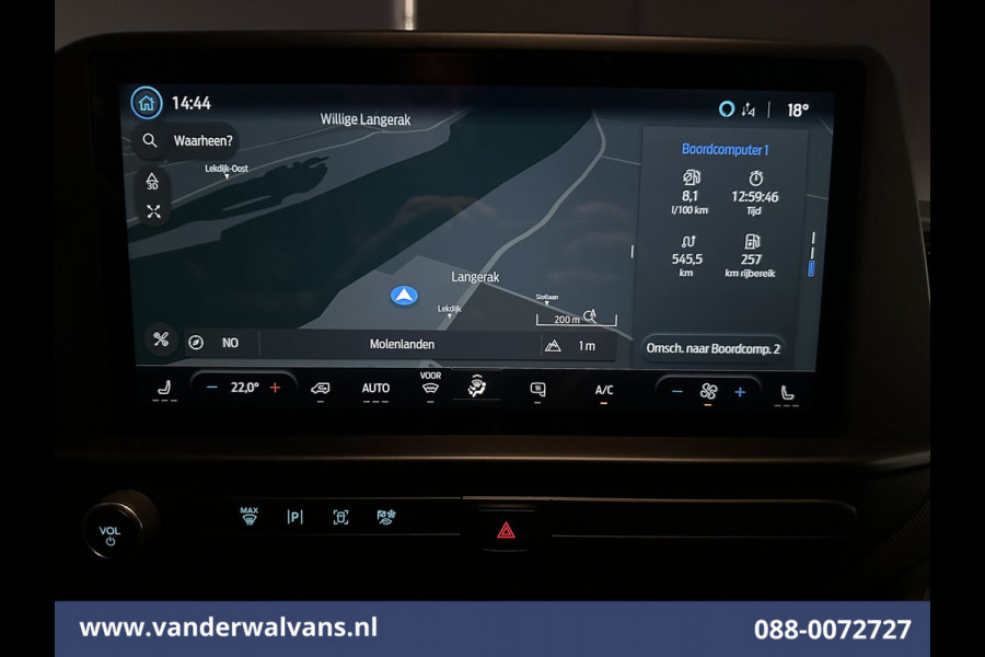 Ford Transit Custom 2.0 TDCI 136pk L1H1 Euro6 Airco | Camera | Navigatie | Apple Carplay | LED | Cruisecontrol Android Auto, Verwarmde voorruit, Parkeersensoren, Stoelverwarming, Bijrijdersbank, 2590kg trekvermogen